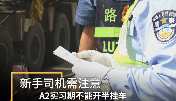 新手司机需注意 A2实习期不能开半挂车