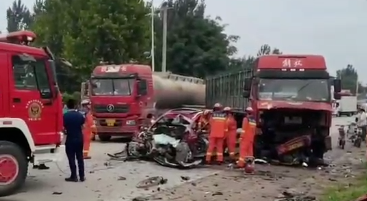 惨！河北邢台一货车与私家车相撞，一家四口2死2伤！